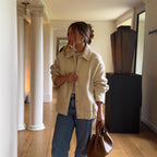 Damen kuschelige Teddyjacke mit seitlichen Taschen und elastischem Saum Drune — gallery_05.jpg