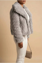 Faux Fur Cropped Coat for Women — variant_front
