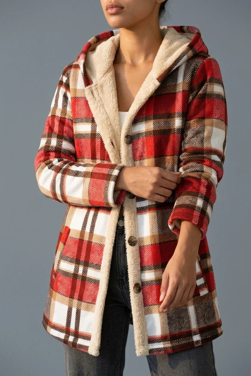 Women'S Casual Plaid Thickened Autumn and Winter Jacket — variant_front