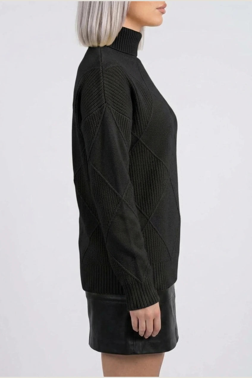 Sweater Women - Cashmere Knit Soft Sweater with Turtleneck — variant_front