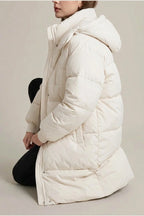 Gina™ - Classic Hooded Long Puffer Coat — variant_front