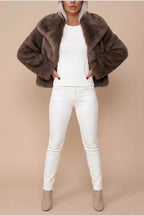 Faux Fur Cropped Coat for Women — variant_front