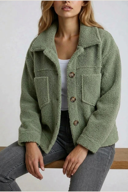 Vespera | Soft Button-Front Teddy Jacket — variant_front