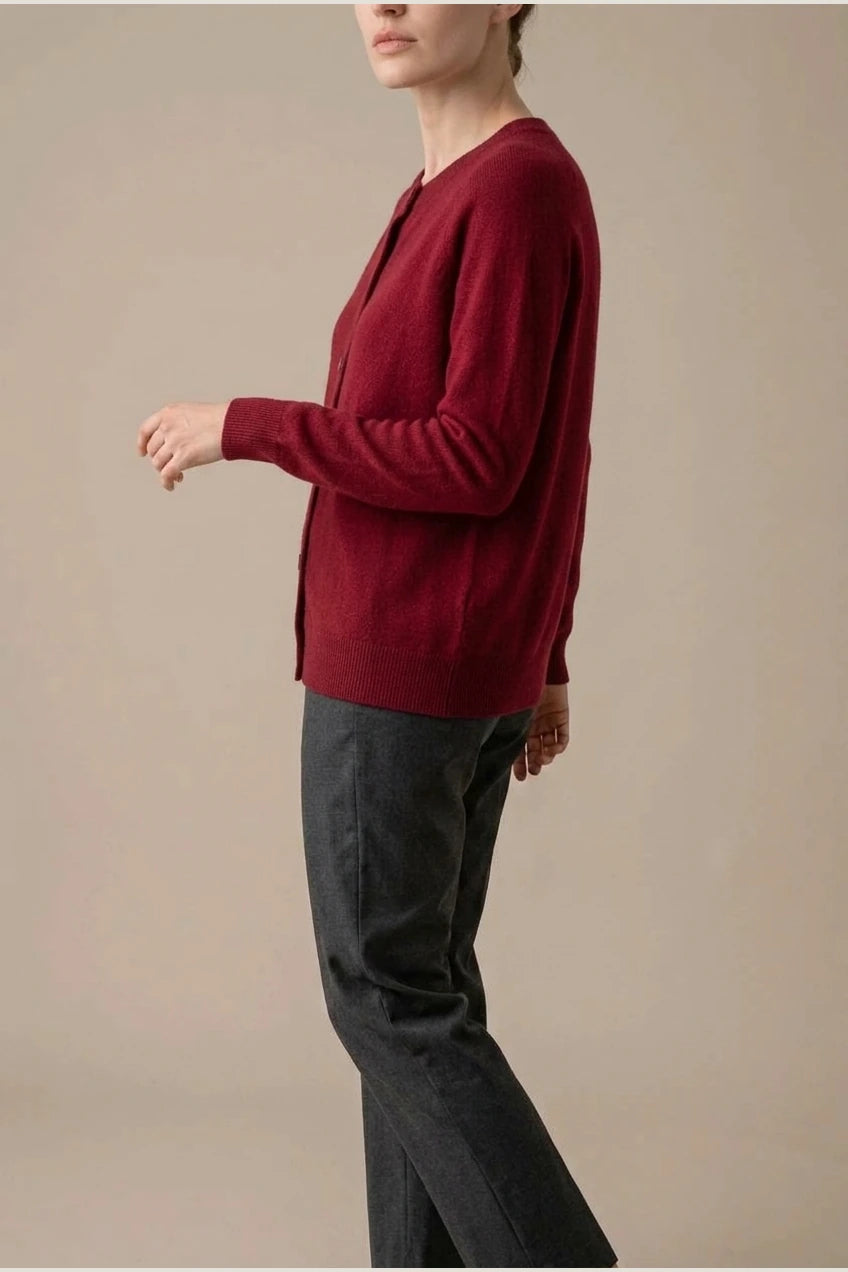 Evelyn | Women's Merino Wool Long Sleeve Knit Jumper Cardigan — variant_front