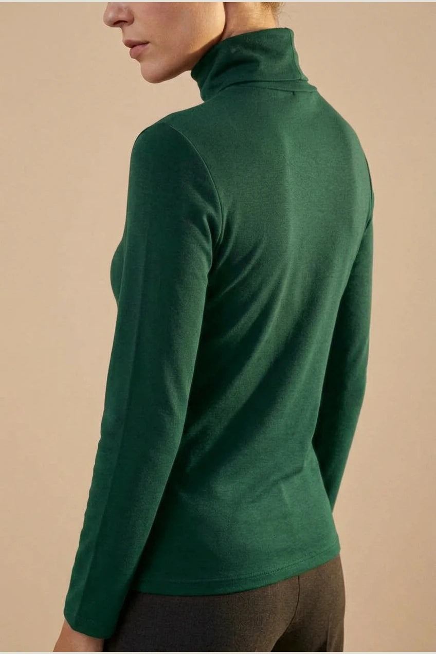 Women's Turtleneck Sweater Roll Neck Long Sleeve Straight Cuffs Plain Casual Layering — variant_front