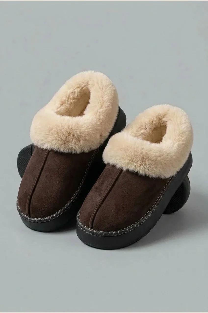 Thickened Warm Low-Top Couple's Plush Indoor Slippers for Men and Women, New 2025 Autumn/Winter Home Shoes — variant_front
