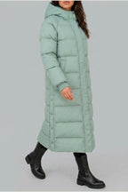 Women’s Long Puffer Coat – Hooded Padded Winter Jacket — variant_front