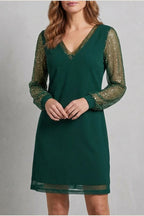 Étoilenne – Sheer sparkle sleeves – Mini dress — variant_front