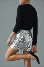 Alice | Dazzling Sparkling Sequin Skirt — variant_front