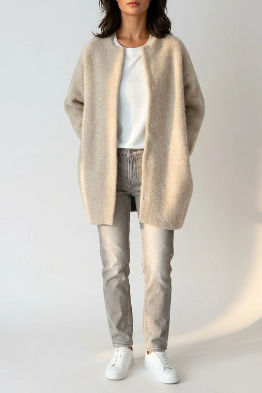Elena | Wool Blend with Button Closure — variant_front