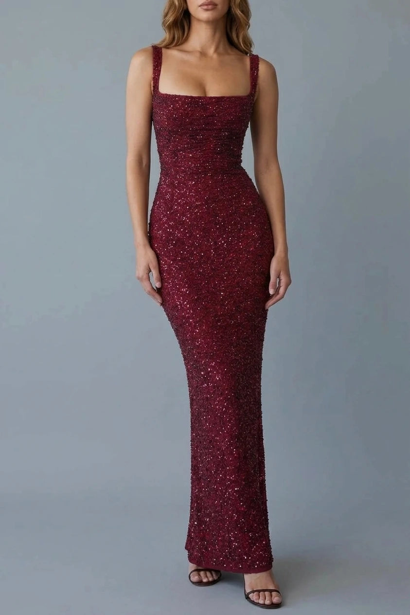 Calanthea – Sequin sculpt glamour – Maxi dress — variant_front