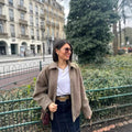Damen kuschelige Teddyjacke mit seitlichen Taschen und elastischem Saum Drune — variant_front