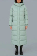 Women’s Long Puffer Coat – Hooded Padded Winter Jacket — variant_front