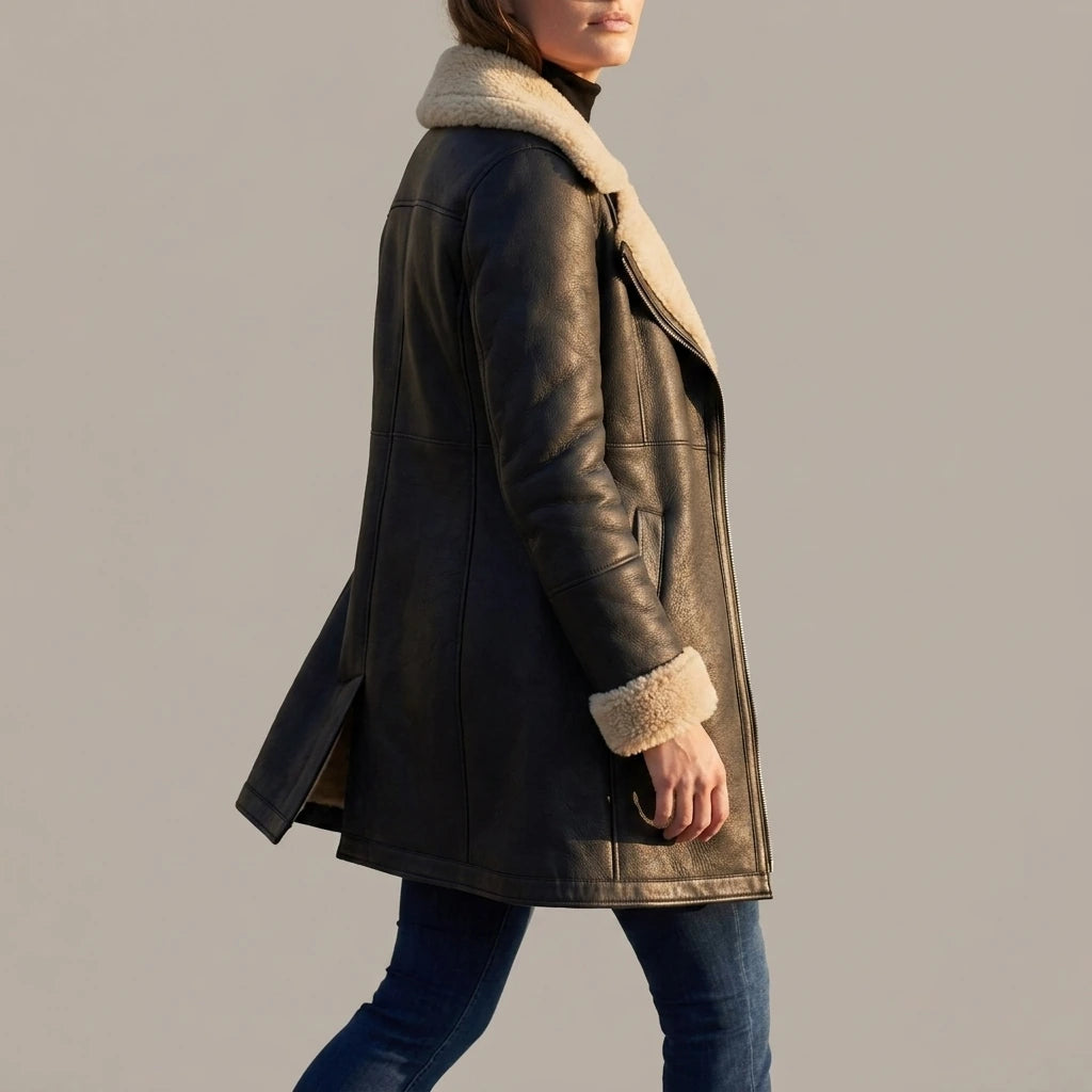 Women's Elegant Leather Coat with Shearling Lining – Amara — everlyn-elegant-leather-coat-with-shearling-lining_lifestyle_urban_walk_05.webp