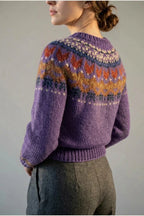 Ivana - Vintage Jacquard Crew Neck Sweater — variant_front