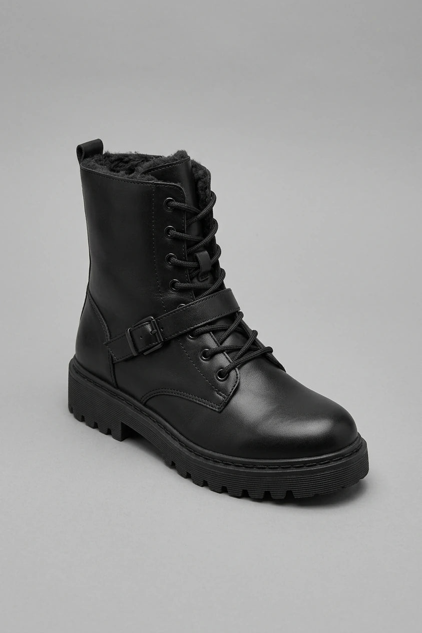 Women's Fleece-Lined Cross Strap Shoes – Ferrane — variant_front