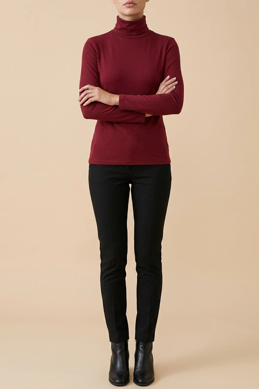 Women's Turtleneck Sweater Roll Neck Long Sleeve Straight Cuffs Plain Casual Layering — variant_front