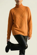 Sweater Women - Cashmere Knit Soft Sweater with Turtleneck — variant_front