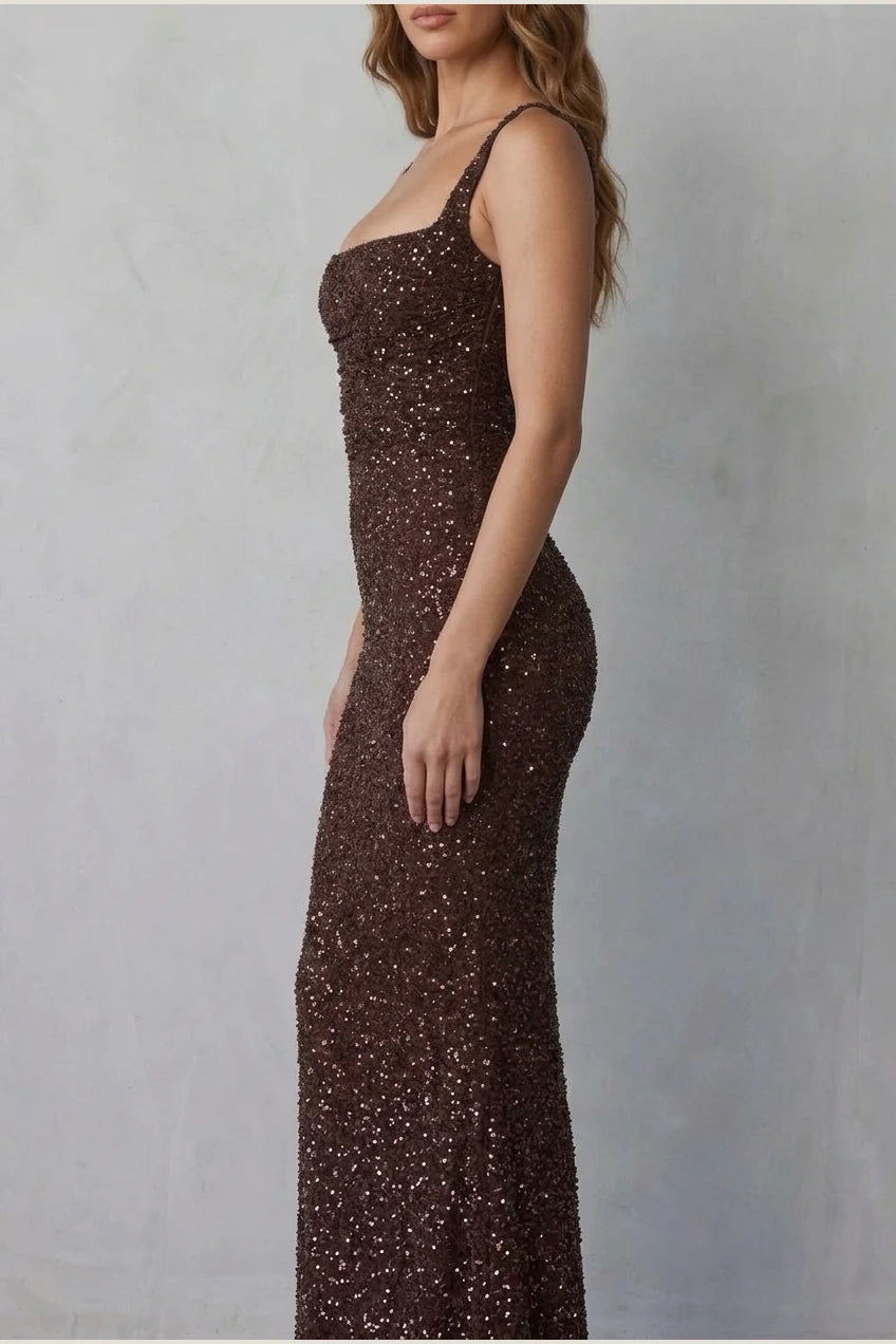Calanthea – Sequin sculpt glamour – Maxi dress — variant_front