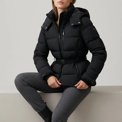Charlotte | Women's Belted Puffer Jacket — variant_front