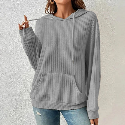 Pull Hiver tricoté avec capuche femme