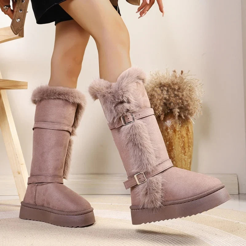 Women's Chunky Sole Mid-Calf Boots – Ravelise