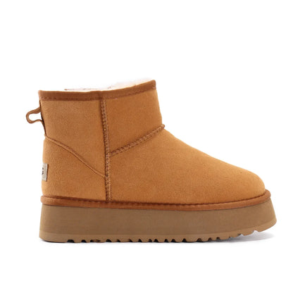 Women's Leather Fleece Snow Boots – Filvienne