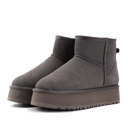 Women's Leather Fleece Snow Boots – Filvienne