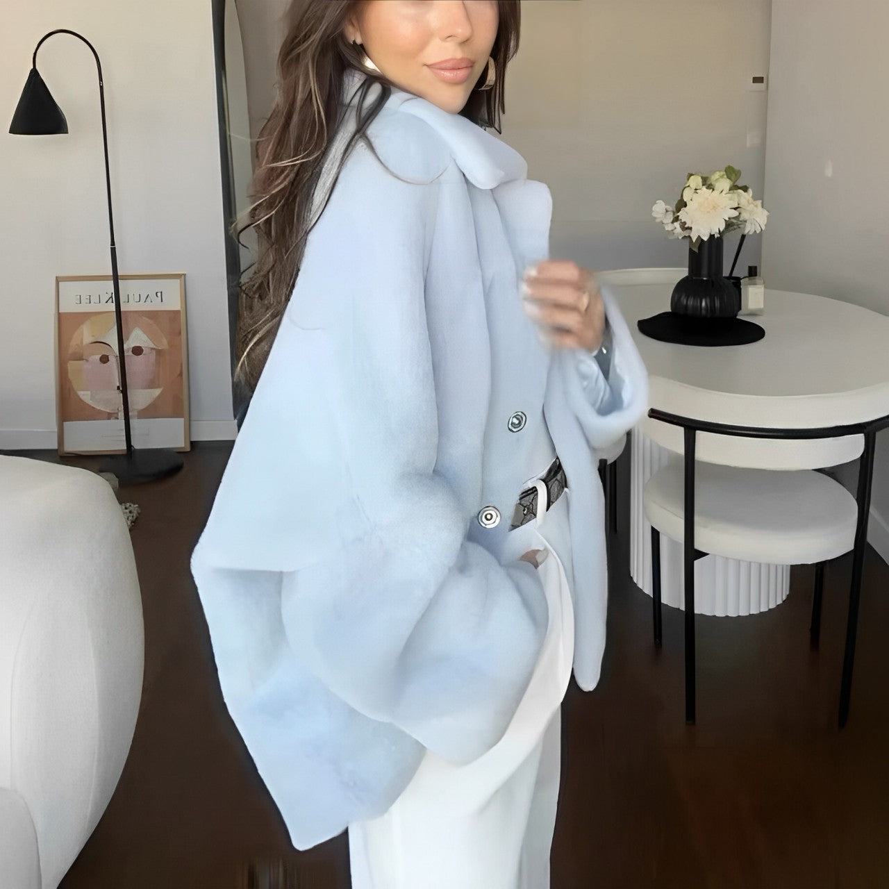 Veste fausse fourrure femme