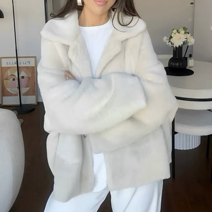 Veste fausse fourrure femme