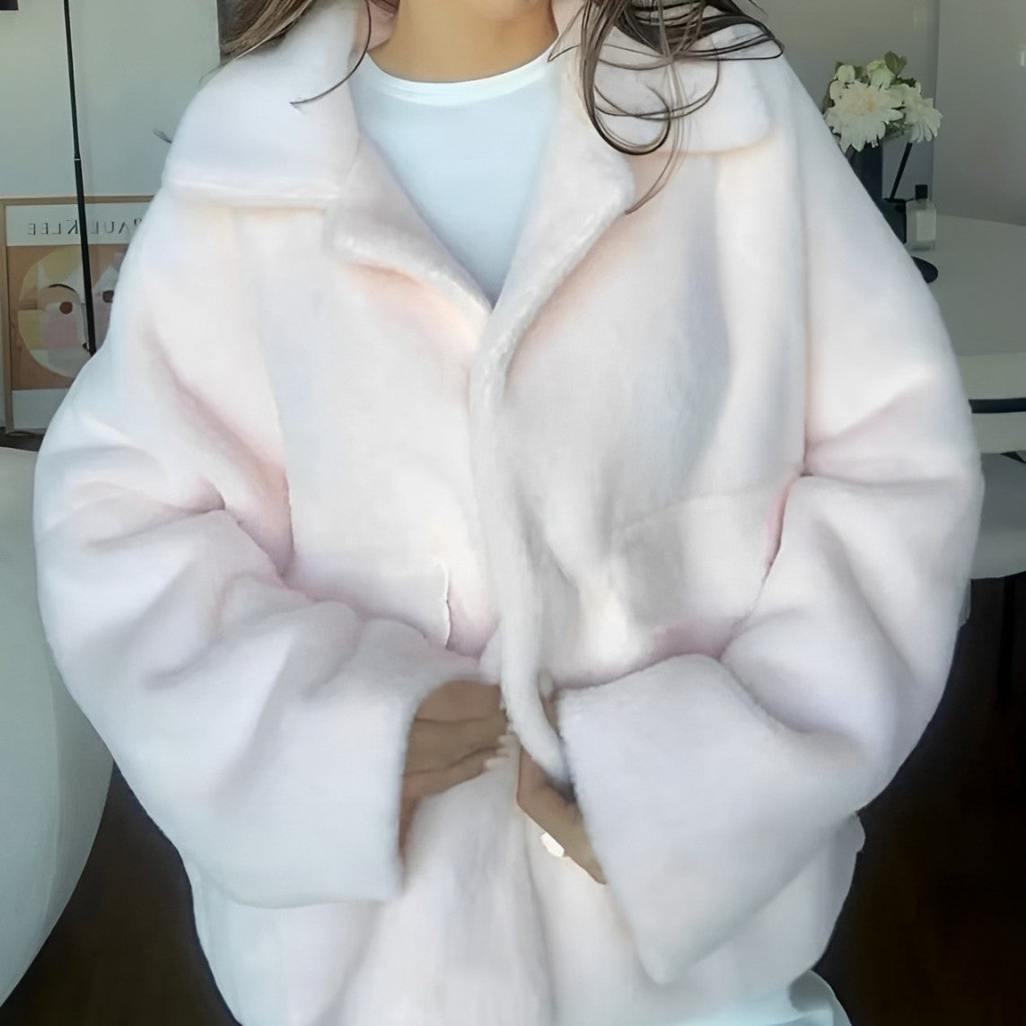 Veste fausse fourrure femme