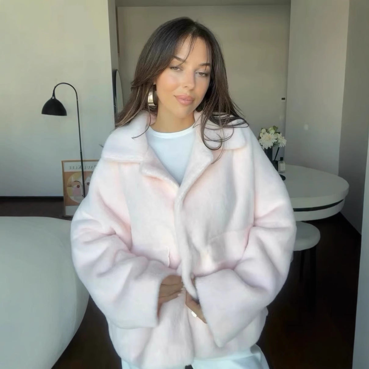 Veste fausse fourrure femme