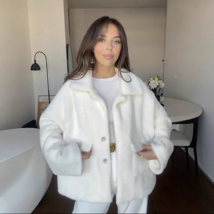 Veste fausse fourrure femme