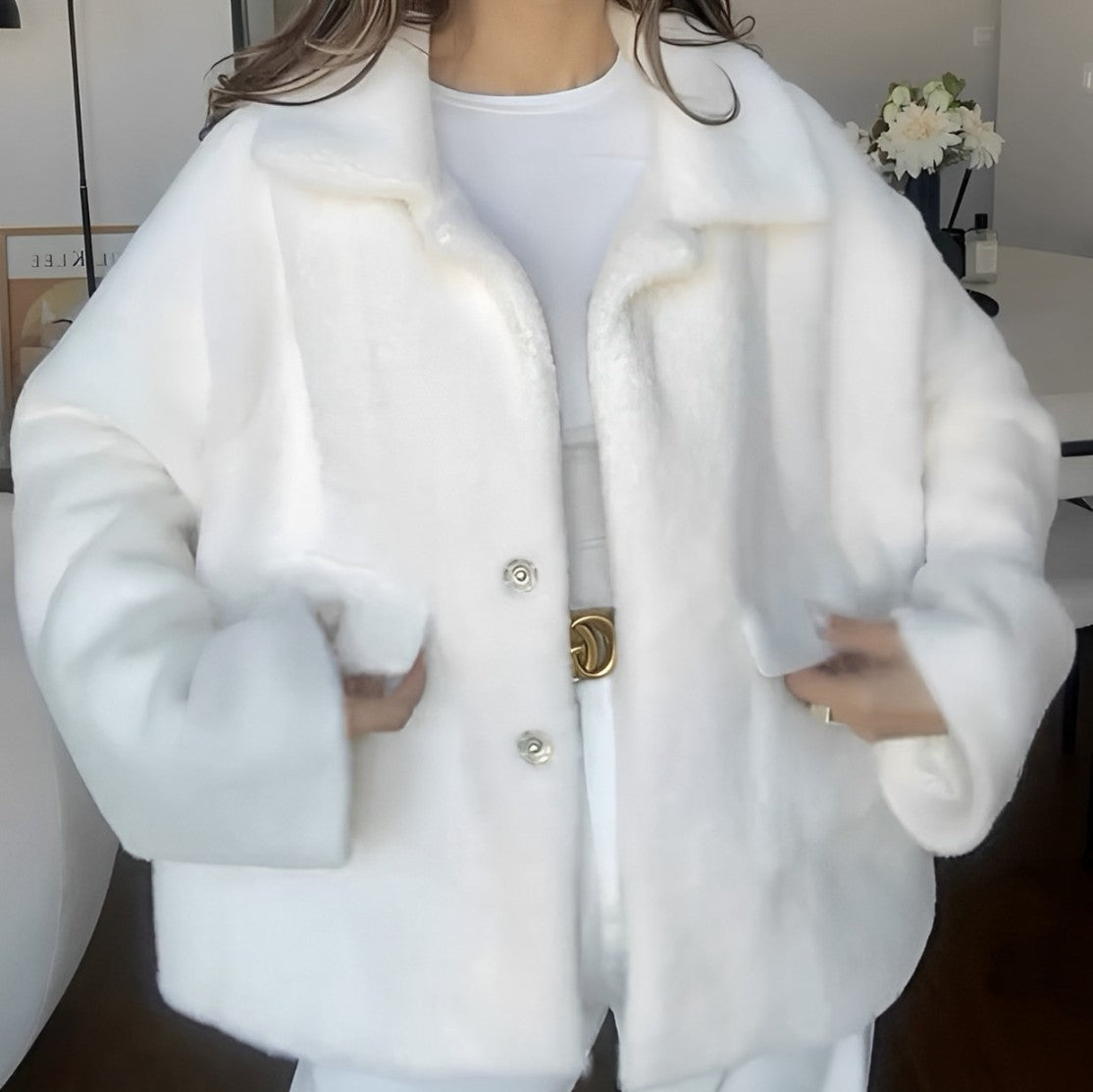 Veste fausse fourrure femme