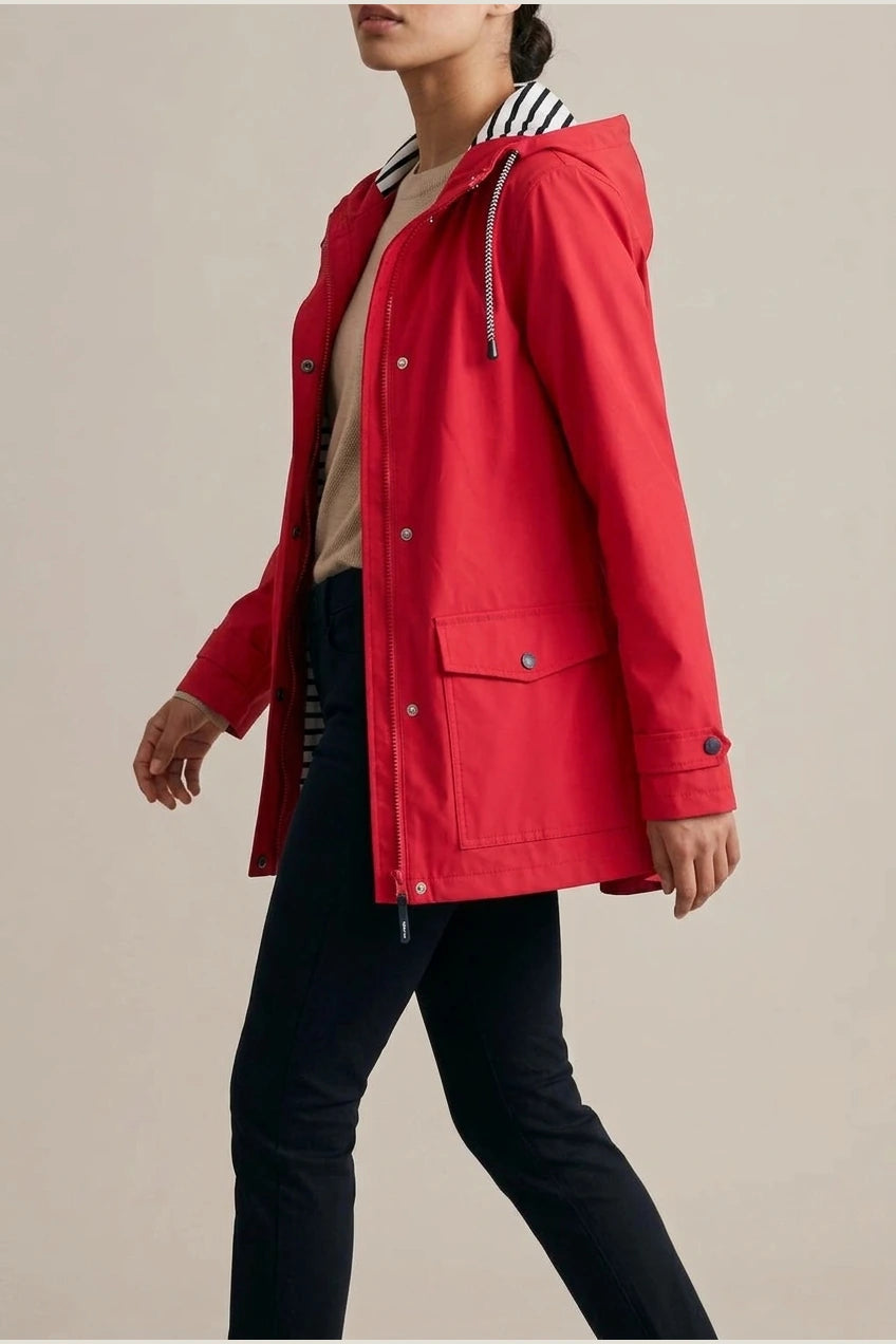 Women's Waterproof Hooded Raincoat with Zip Closure — variant_front