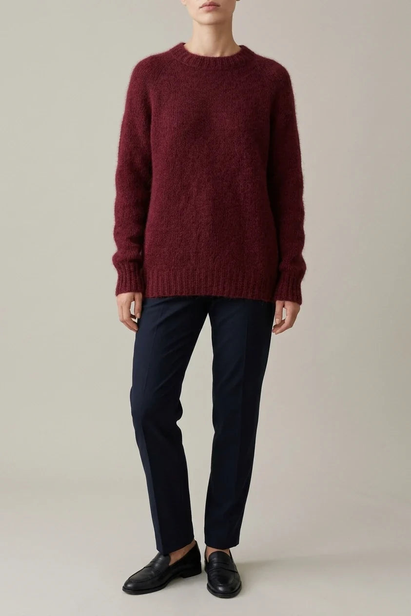 Women'S Elegant French Style Round Neck Sweater, Suitable for Spring/Autumn — variant_front