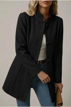 Hallie | Women's Button-Down A-Line Coat — variant_front