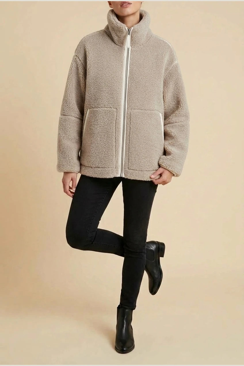 Jacket Women - Soft Warm Teddy Jacket — variant_front