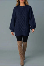 Montarello Women's Jumper Dress Cable Knit Oversized — variant_front