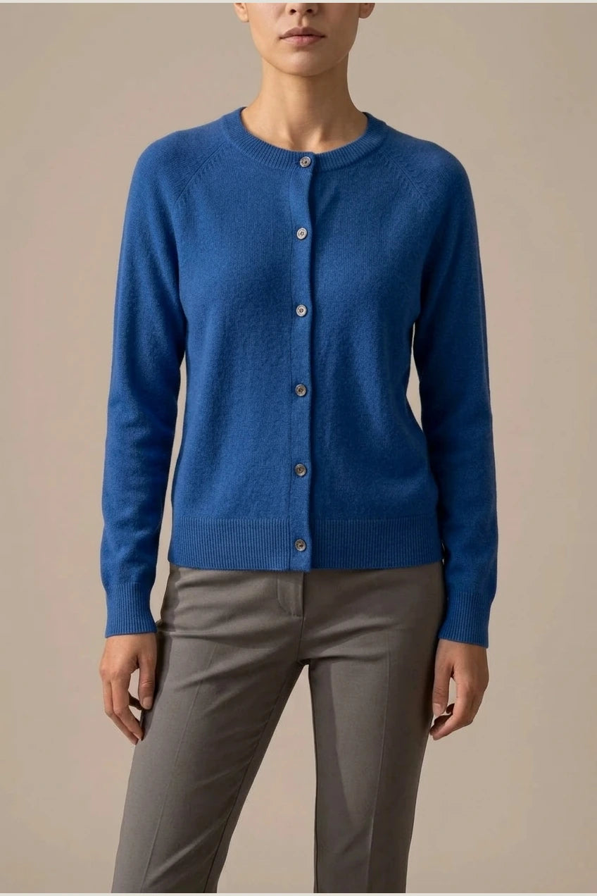 Evelyn | Women's Merino Wool Long Sleeve Knit Jumper Cardigan — variant_front