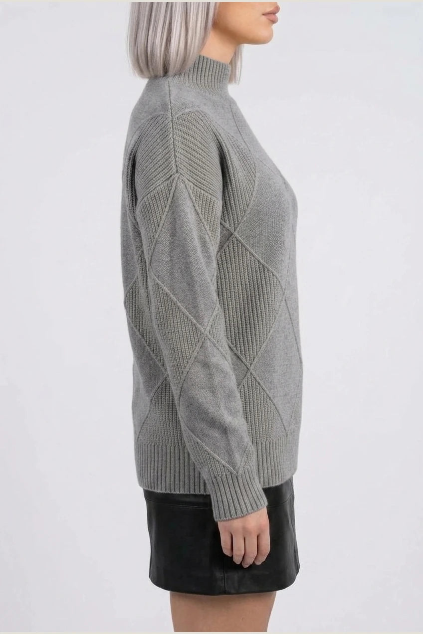 Sweater Women - Cashmere Knit Soft Sweater with Turtleneck — variant_front