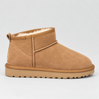 Women’s Suede Ankle Boots | Warm Fur Lined Winter Shoes with Grip — variant_front