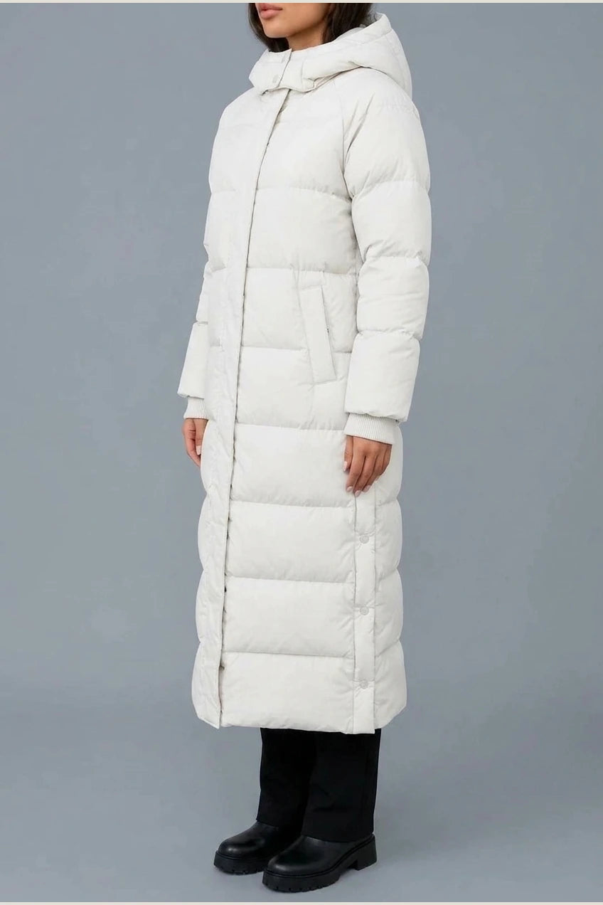 Women’s Long Puffer Coat – Hooded Padded Winter Jacket — variant_front