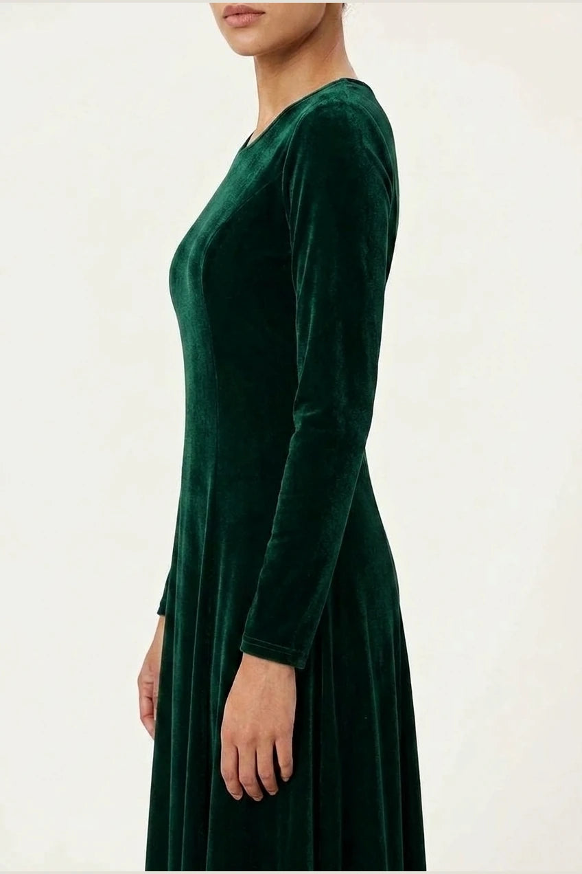 Emily | Women's Velvet Long Sleeve Formal Party Dress Maxi — variant_front
