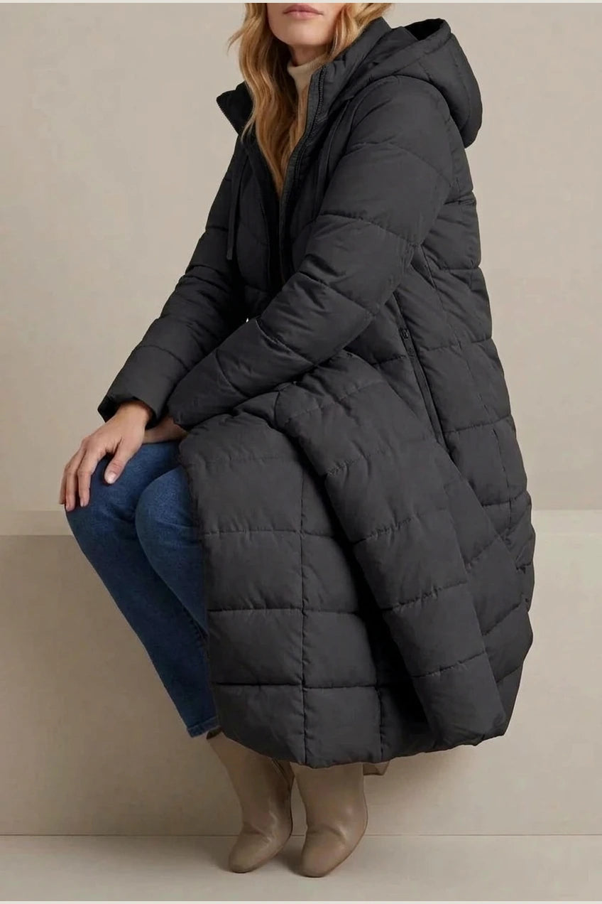 Women's Cozy Longline Puffer Jacket – Clover — variant_front