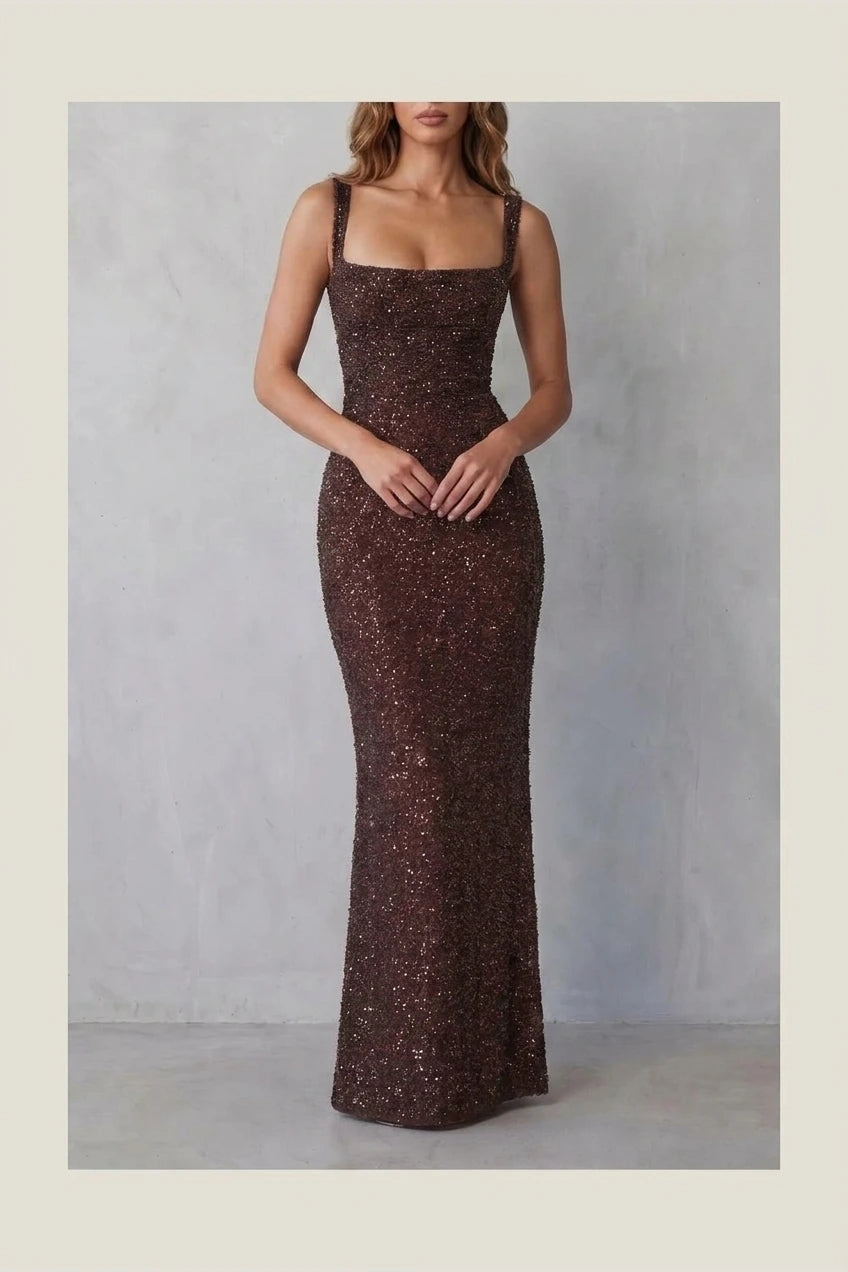 Calanthea – Sequin sculpt glamour – Maxi dress — variant_front