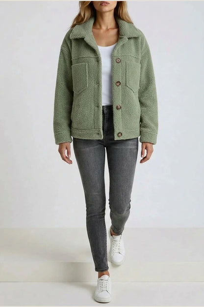 Vespera | Soft Button-Front Teddy Jacket — variant_front