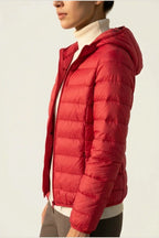 Amelia | Women's Lightweight Hooded Quilted Jacket Packable Down Puffer — variant_front