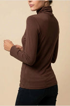 Women's Turtleneck Sweater Roll Neck Long Sleeve Straight Cuffs Plain Casual Layering — variant_front