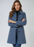 Timeless Fitted Wool Coat with Wide Collar — variant_front